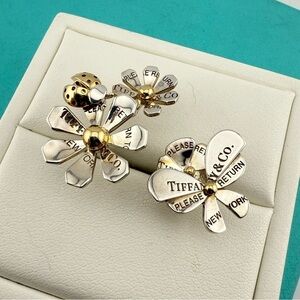 Return to Tiffany & Co. Love Bugs Ladybug Flower Cluster Ring, 18k & Silver, 6